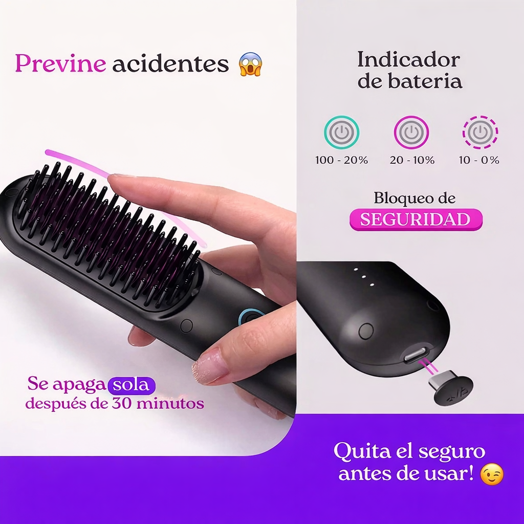 Cepillo Alisador Cordless TYMO