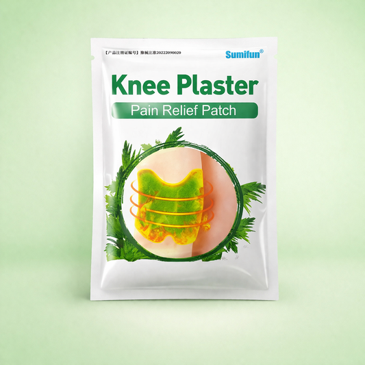 Paquete combinado con 3 parches analgésicos para el dolor de rodilla.